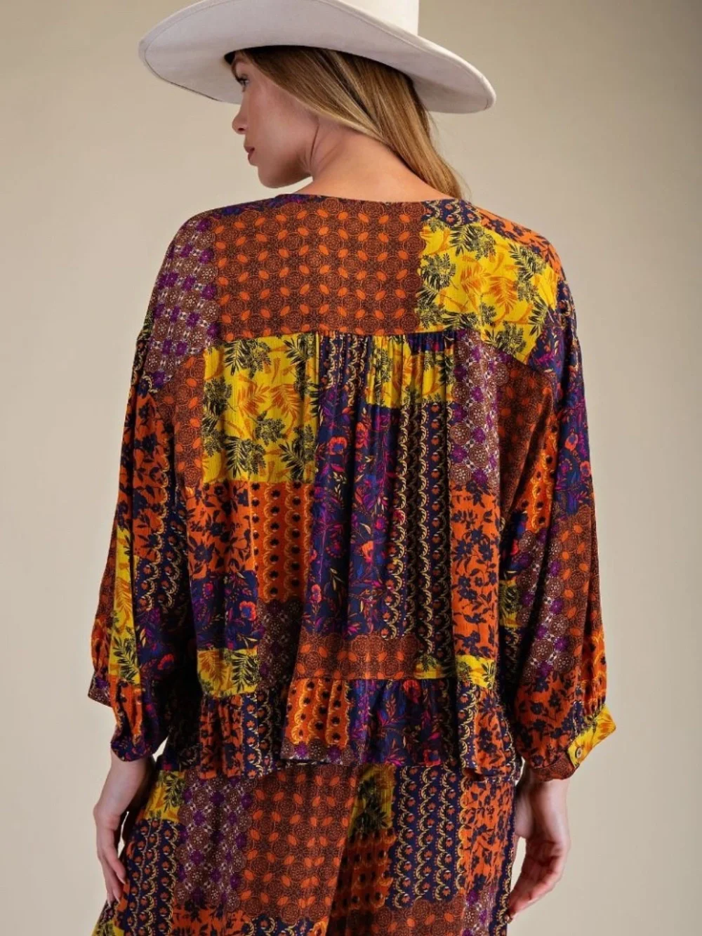 easel patchwork printed